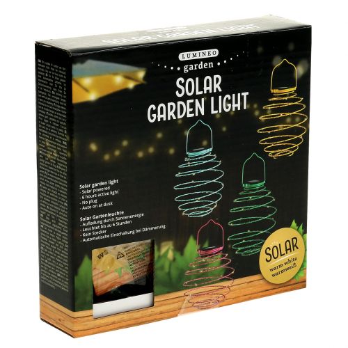 Artikel Solar tuinlamp turkoois 22cm met 25LED's warm wit