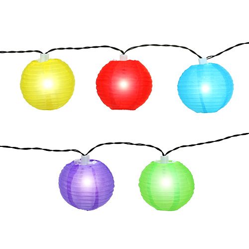 Artikel Solar lantaarn ketting LED kleurrijk 4.5m 10 lampen koud wit