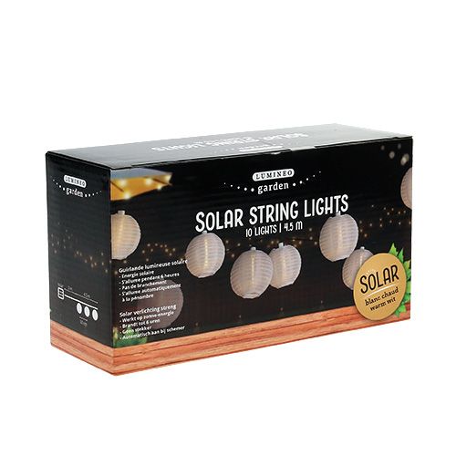 Artikel Lantaarnketting op zonne-energie LED 4,5m wit 10 lampjes