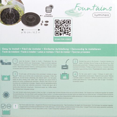 Artikel Solarfonteinfontein Ø16cm zwart 5 sproeiers