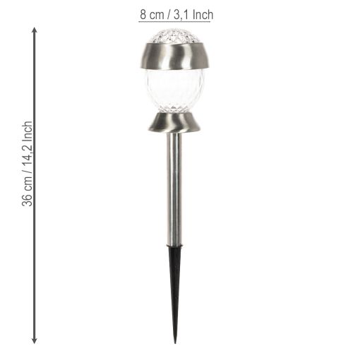 Solar tuinlampen set van 4 – bolvormig met grondpen, 36 cm | Floristik24.nl