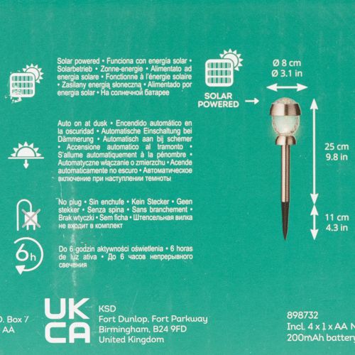 Solar tuinlampen set van 4 – bolvormig met grondpen, 36 cm | Floristik24.nl