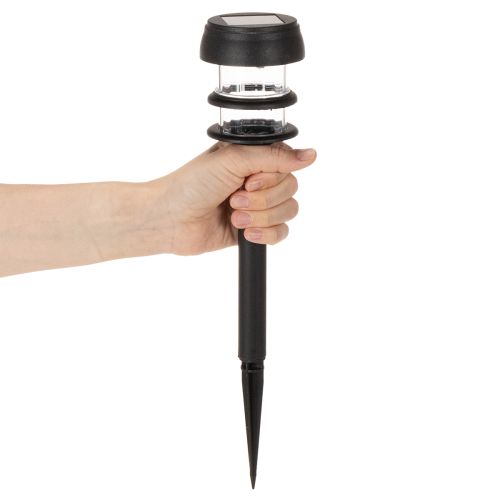 Solar tuinverlichting met grondpen, buitenlampen voor tuinpaden, 35 cm, 6 stuks | Floristik24.nl