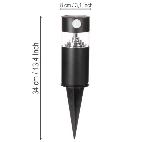 Solar tuinlamp met bewegingssensor, LED, 34 cm | Floristik24.nl