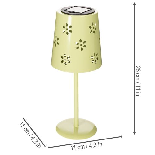 Artikel Solar LED-tafellamp met bloemenmotief, sfeervolle buitenverlichting, 28 cm