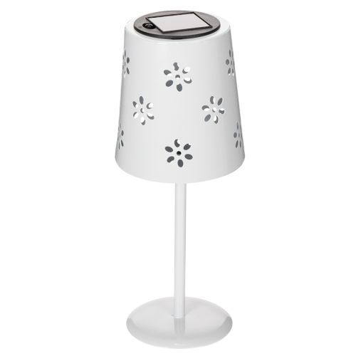 Solar tafellamp met bloemenpatroon voor verlichting op balkon, terras of in de tuin, 28 cm