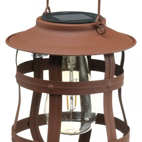 Floristik24 Decoratieve lamp, lamp voor in de tuin, lantaarn op zonne-energie warm wit Ø15cm H18cm