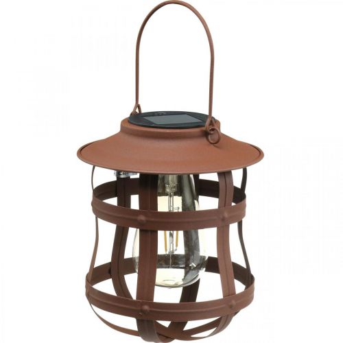 Decoratieve lamp, lamp voor in de tuin, lantaarn op zonne-energie warm wit Ø15cm H18cm