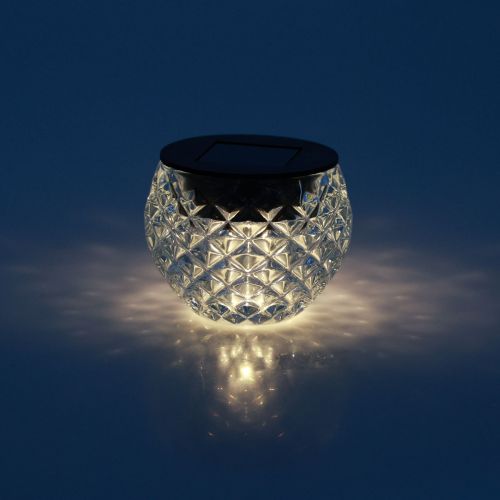 Floristik24 Solarlamp balkon tafellamp solar glas Ø7,5cm H6cm