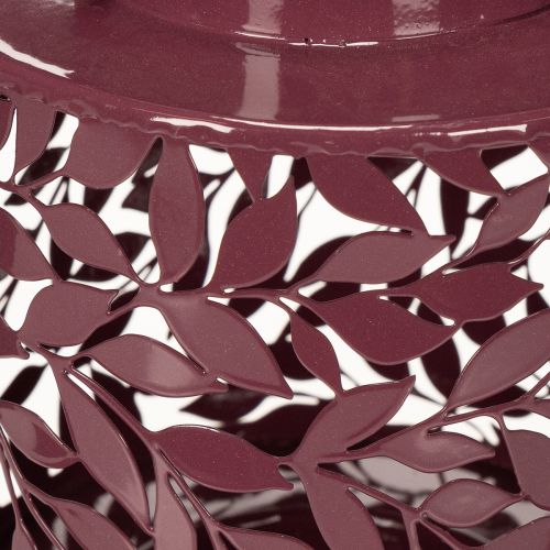 Artikel Lantaarn met bladmotief, op zonne-energie, voor sfeervolle buitenverlichting, 25 cm