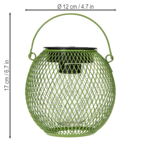 Artikel Ronde LED-zonnelantaarn, perfect voor tuin of terras, sfeervolle verlichting, 12 cm