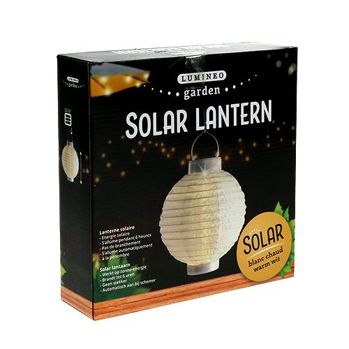 Artikel Lantaarn LED met solar 20cm wit