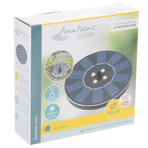 Artikel Zonne-energiepomp voor tuinvijvers, drijvende decoratieve waterpartij met LED-verlichting, 16 cm