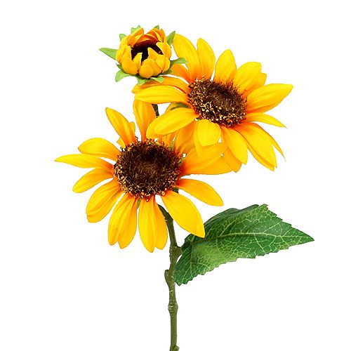 Floristik24 Zonnebloemen kunstbloemen Ø9cm geel L24cm 4st