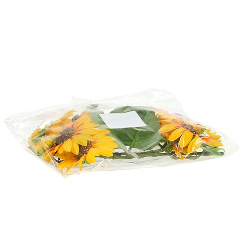 Floristik24 Zonnebloemen kunstbloemen Ø9cm geel L24cm 4st