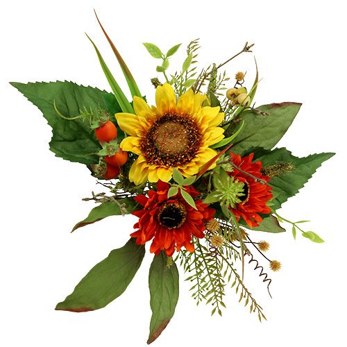 Floristik24 Boeket zonnebloemen geel 24cm