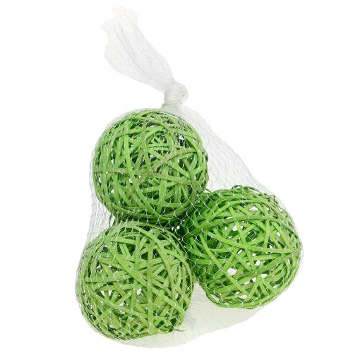 Floristik24 Chipbal lichtgroen Ø8cm 4 st