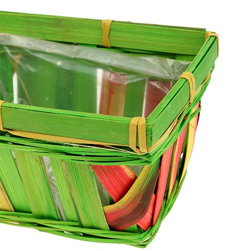 Floristik24 Spanmand vierkant veelkleurig 15cm 12st