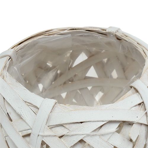 Floristik24 Chipmand rond wit Ø15cm