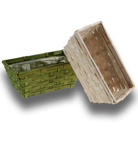Chipmand set vierkant groen / wit 10st | Floristik24.nl
