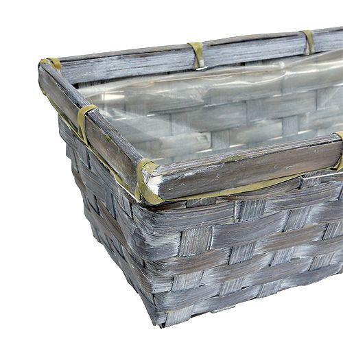 Floristik24 Chipmandset plantenmand wit/grijs/bruin 6 stuks 25/12cm
