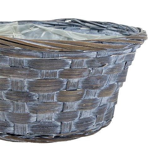 Artikel Frietschaal ronde plantenmand Ø20cm wit/grijs/bruin 8 st