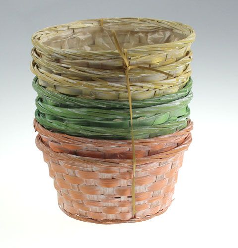 Floristik24 Spaanplaat rond veelkleurig 8 stuks Ø 20cm