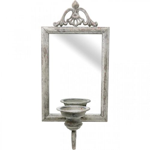 Artikel Spiegel antiek look met kandelaar shabby chic H50cm