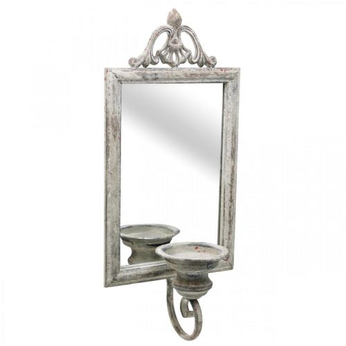 Artikel Spiegel antiek look met kandelaar shabby chic H50cm