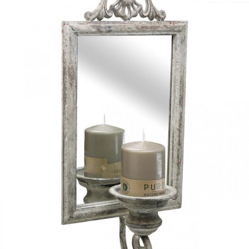 Artikel Spiegel antiek look met kandelaar shabby chic H50cm
