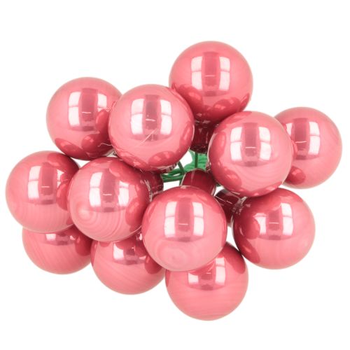 Kerstballen aan een draad, set mini glanzende spiegelende bessen, 20 mm, 140 stuks | Floristik24.nl