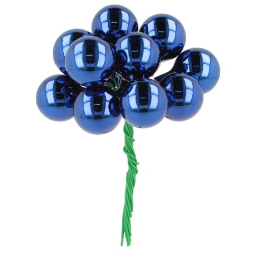 Mini kerstballen aan een draadje, met spiegelende bessen, 20 mm, 140 stuks