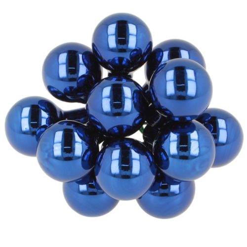 Mini kerstballen aan een draadje, met spiegelende bessen, 20 mm, 140 stuks | Floristik24.nl