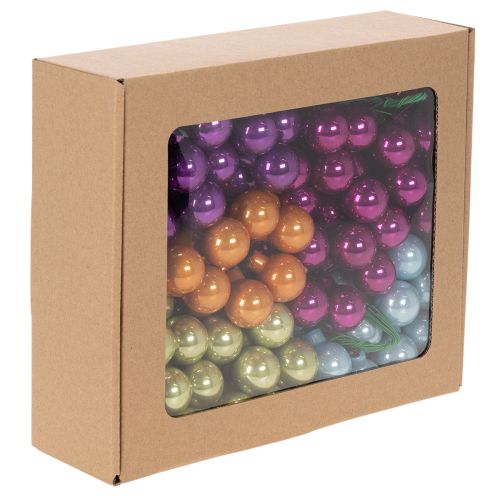 Mini kerstballen aan een