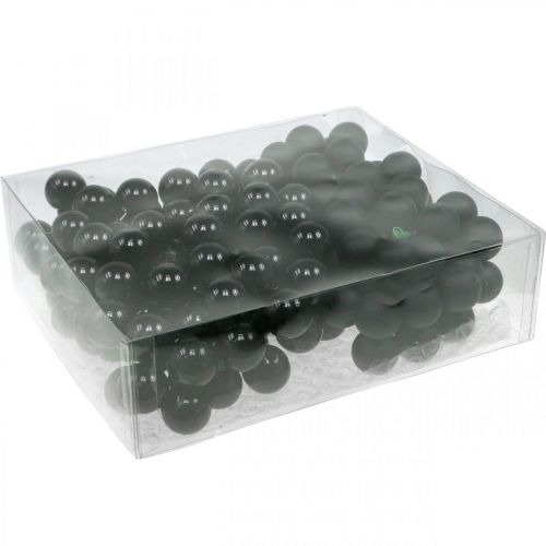 Artikel Mini kerstballen op draad zwart glas Ø25mm 140 st