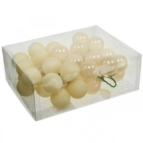 Artikel Mini kerstballen crème mix mat/glans Ø40mm 32 st