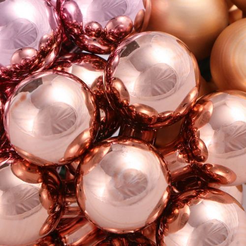 Artikel Spiegel Bessen Abrikoos Roze Glazen Bollen Draad Ø20mm 140 st
