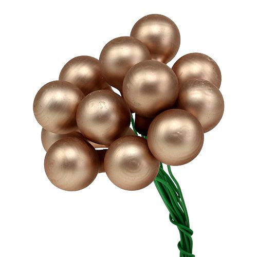 Floristik24 Spiegelbessen crème-roze mix 15mm 140p