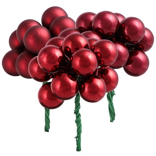 Spiegelbessen draadglasbollen Bordeaux mix Ø20mm 140 st