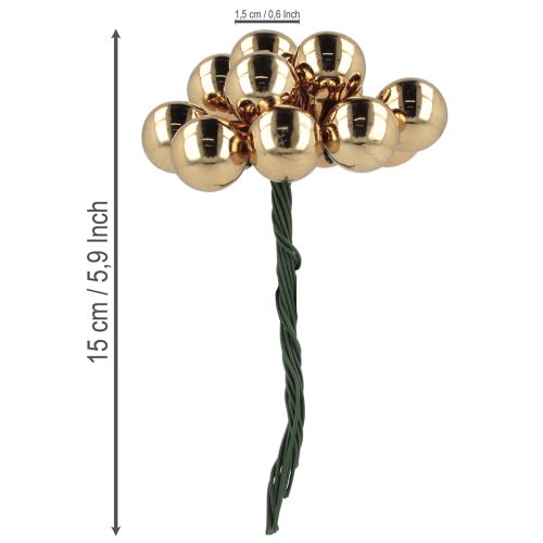 Artikel Spiegelbessen Ø1,5cm bruin-goud 140 stuks
