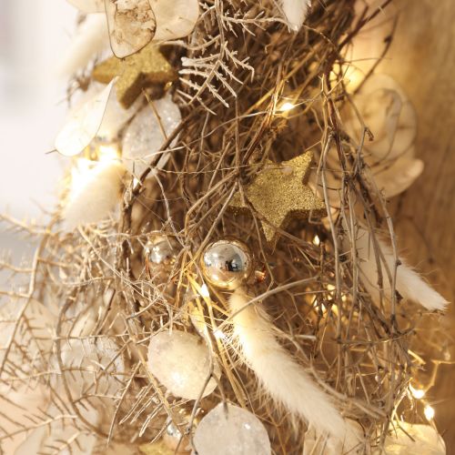 Artikel Mini kerstbal crème, beige spiegelbessen Ø20mm 140 st