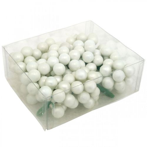 Artikel Mini kerstballen wit gemarmerd assorti spiegelbessen Ø25mm 140 st