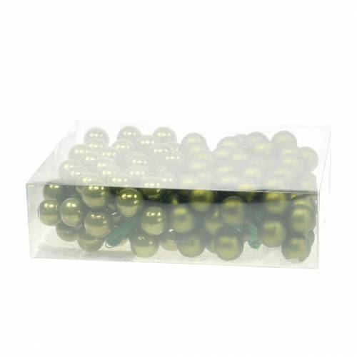 Floristik24 Kerstdecoratie spiegel bessen groen Ø2.5cm 140st