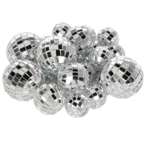 Decoratieve spiegelbollen, feestdecoratie-element, zilverkleurig, 2-4 cm, 50 stuks kopen | Floristik24.nl