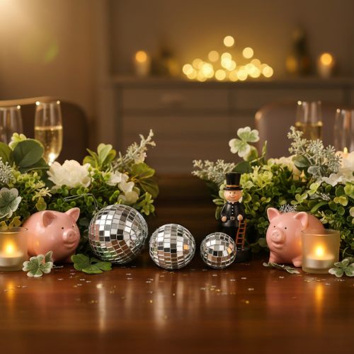 Decoratieve spiegelbollen, feestdecoratie-element, zilverkleurig, 2-4 cm, 50 stuks | Floristik24.nl