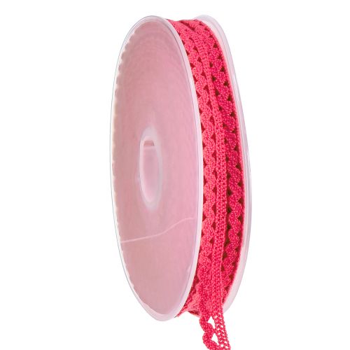 Floristik24 Decoratief lint roze decoratief lint kant B9mm L20m