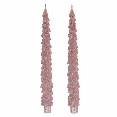 Floristik24 Puntkaarsen sparroze metallic 30mm × 260mm 2st
