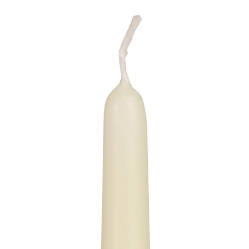 Floristik24 Conische kaarsen, stokkaarsen, wit ivoor, 250/23 mm, 12 stuks