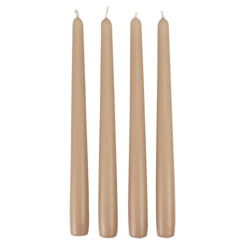 Conische kaarsen Wenzel kaarsen beige 250/23mm 12st