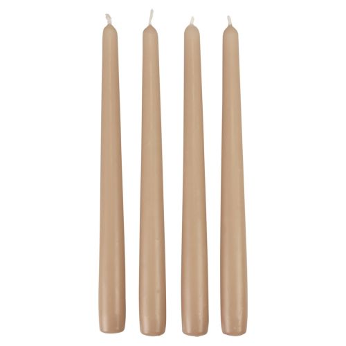 Floristik24 Conische kaarsen Wenzel kaarsen beige 250/23mm 12 st